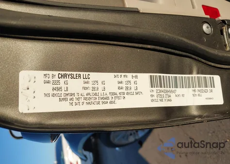 2009 Chrysler 300 Lx z USA, uszkodzony, nr VIN 2C3KA43D89H505437